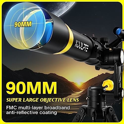 90MM super large objective lens telescope with FMC coating