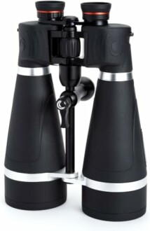 Large Celestron SkyMaster Pro 20x80 Binoculars mounted on a tripod